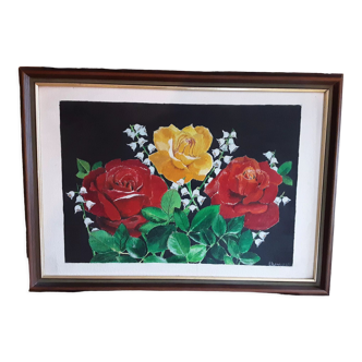 Floral decoration painting