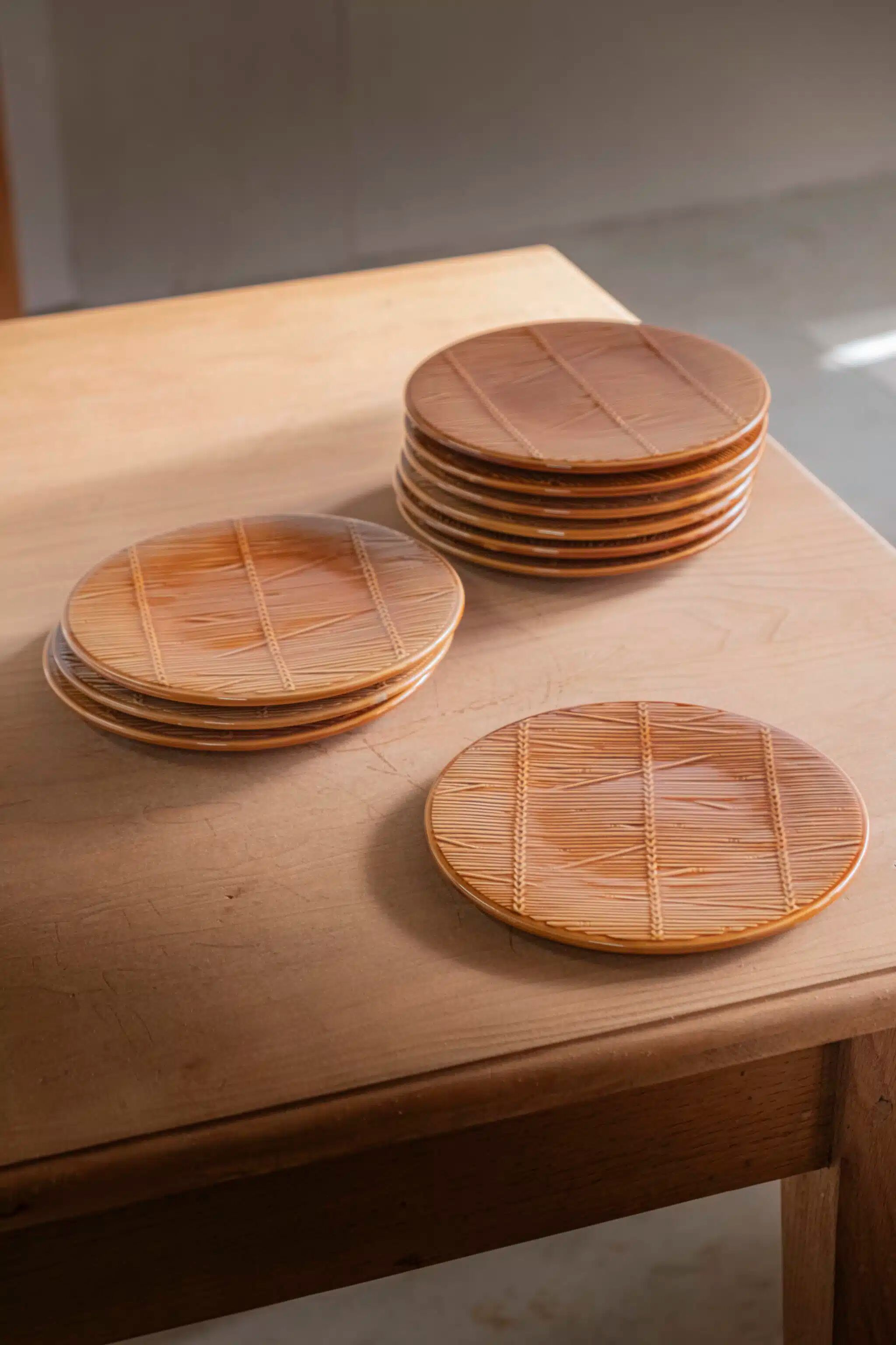 Set of 10 dessert plates "Wheat"