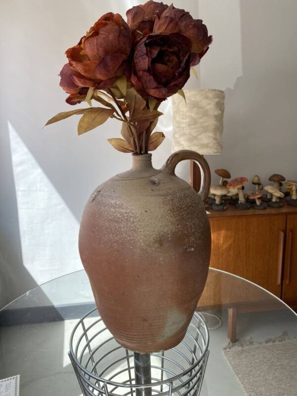 Vase jarre ancienne en grès émaillé