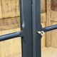 Armoire parisienne noire vitrée rénovée