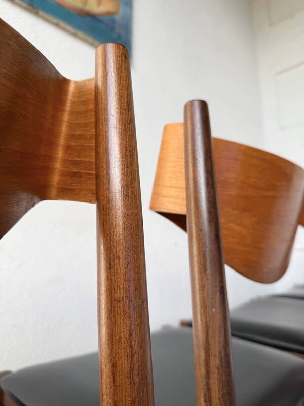 Set 4 chaises italiennes Gianfranco Frattini