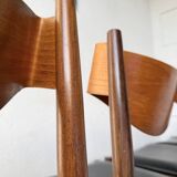 Set of 4 Italian chairs by Gianfranco Frattini.