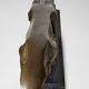 Large Art Deco bronze patinated Jaguar sculpture on an architectural base.