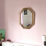 Antique mirror with gilded wooden frame.