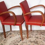 Paire de fauteuils bridge