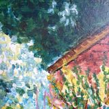 Naïve style flower landscape