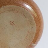 Set of 4 plates in sandstone of Saint Amand signed