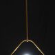 Art Decò Barovier e Toso Murano Glass and Brass Pendant Light, 1950