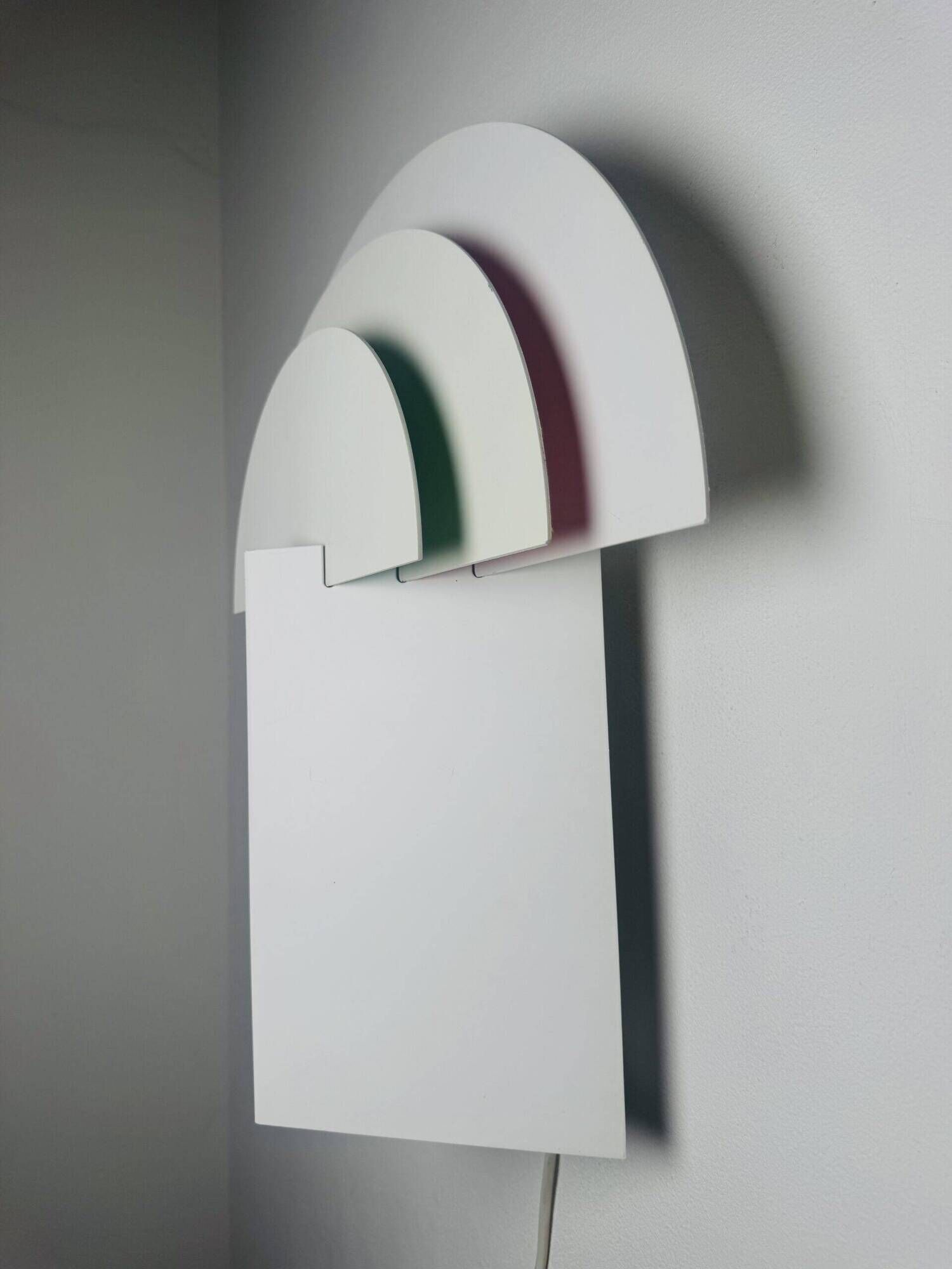 Large Geometric Model 6688 'No Neon' Wall Lamps By Olle Andersson For Boréns, Sweden 1980S