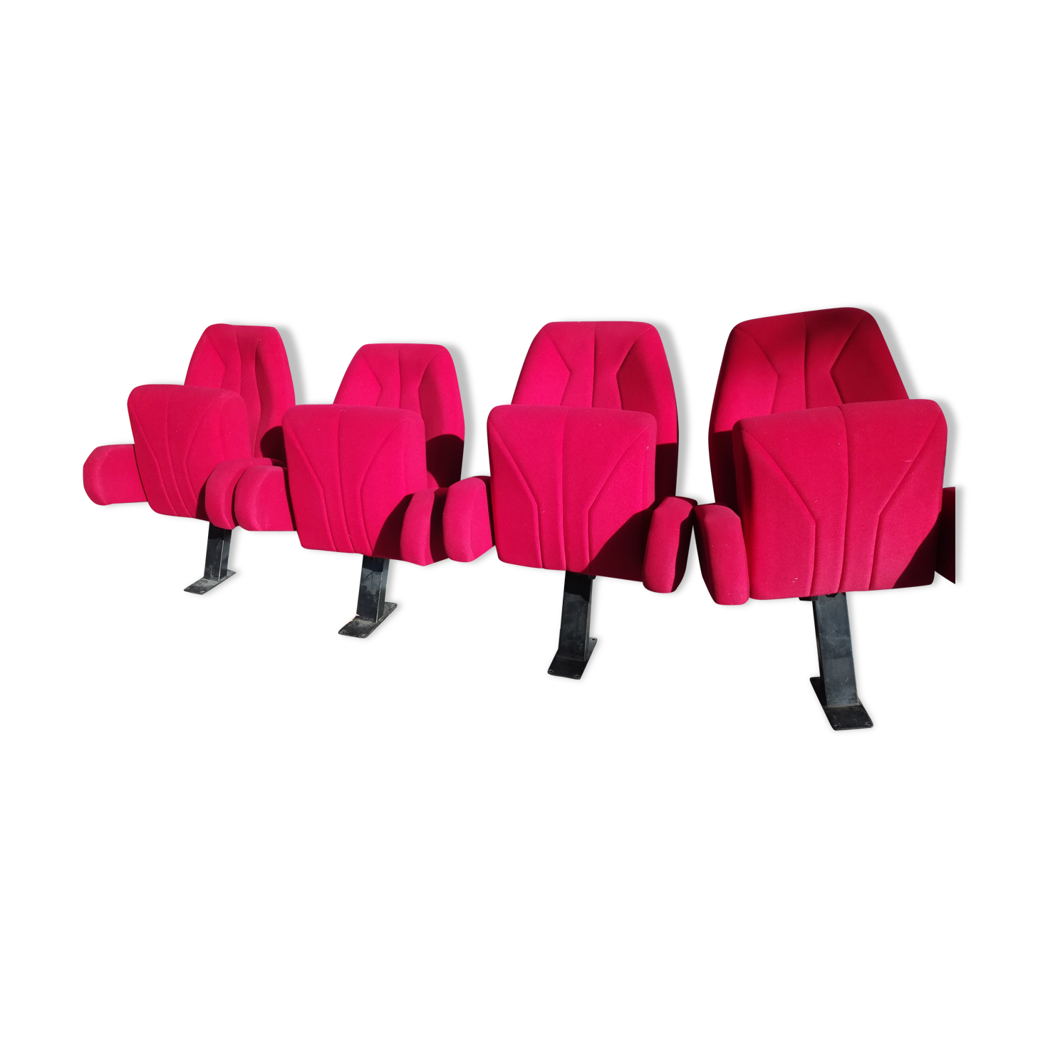 Set de 4 fauteuils de cinéma