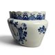 Delft, decorative pot planter with boat and windmill design from the early 20th century.
