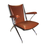 Brown folding chair