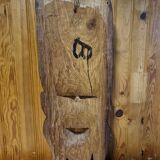 Décoration murale ou à poser grand masque africain en bois sculptés