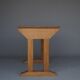 Table d'appoint ou bureau constructiviste vintage en chêne, années 1930
