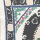 Vintage hand-embroidered tribal tapestry 130x137 cm