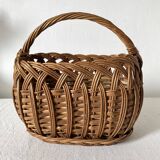 Vintage woven wicker children's basket