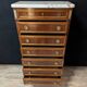 Louis XVI chest of drawers in mahogany with marble