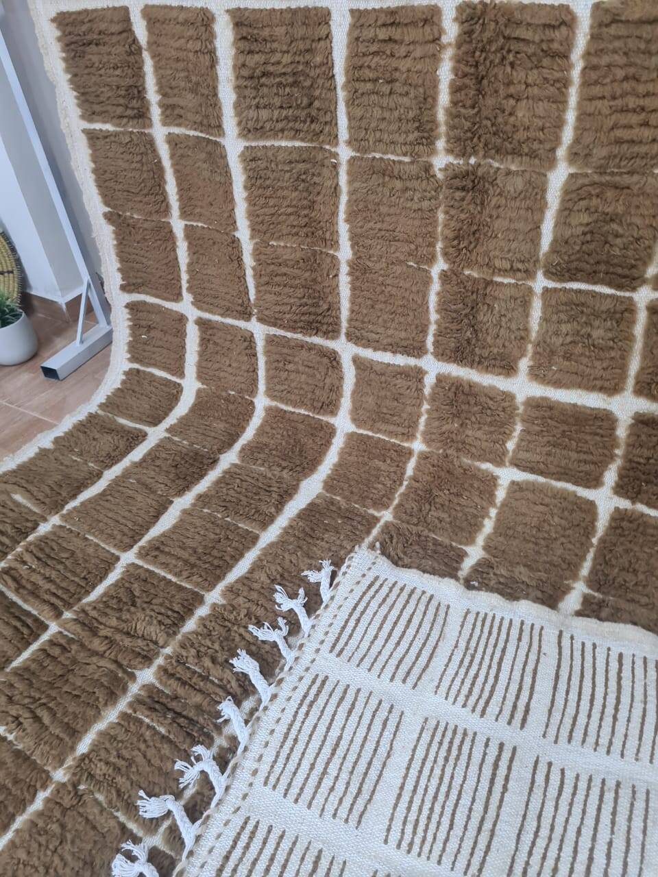Handmade wool Berber rug 300X200 cm