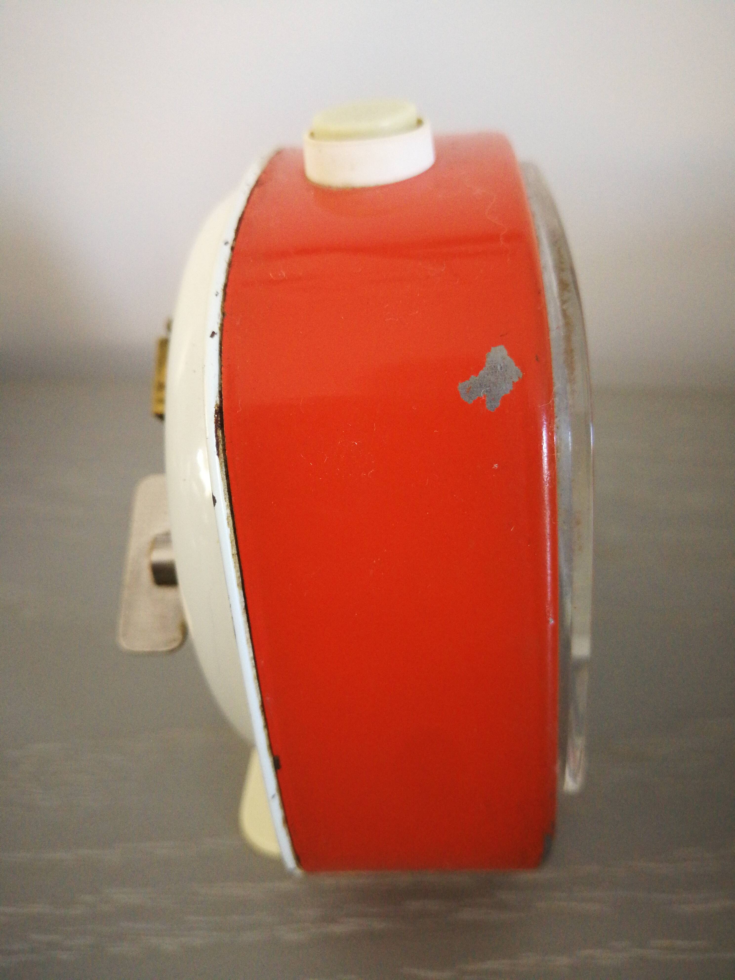 Vintage orange japy alarm clock