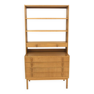 Scandinavian oak bookcase, Bertil Fridhagen, Bodafors, Sweden, 1960