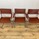 Set of 3 MG5 Grassi style armchairs from the 70s
