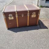 Old antique travel trunk