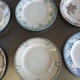 14 mismatched flat plates Terre de fer