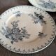 Series of 6 dessert plates in Sarreguemines earthenware model Flore style