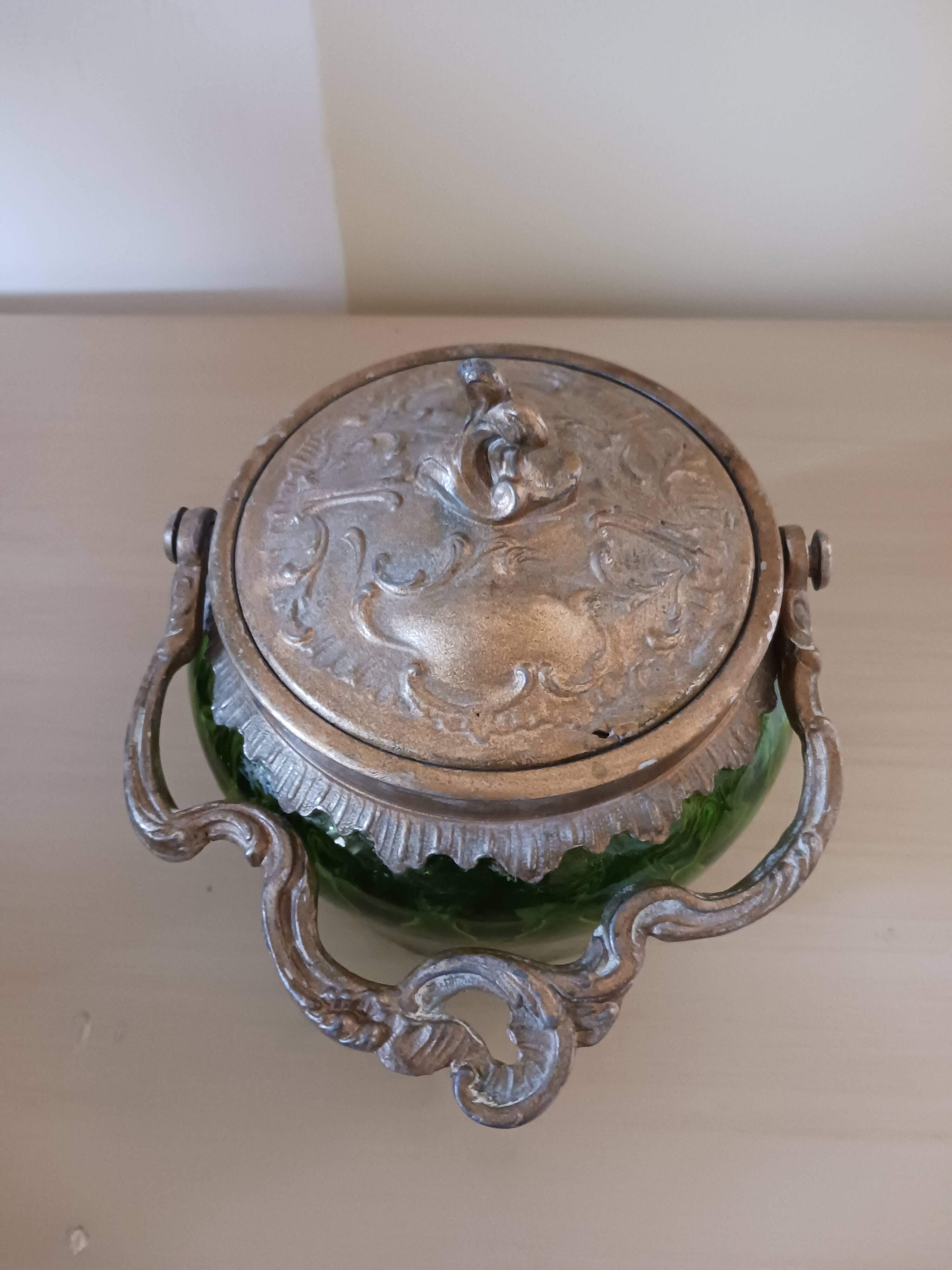 Antique biscuit tin.