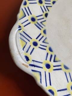 Set of two iron earthenware dishes from the 1930s