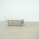Sculptural French chrome coffee table