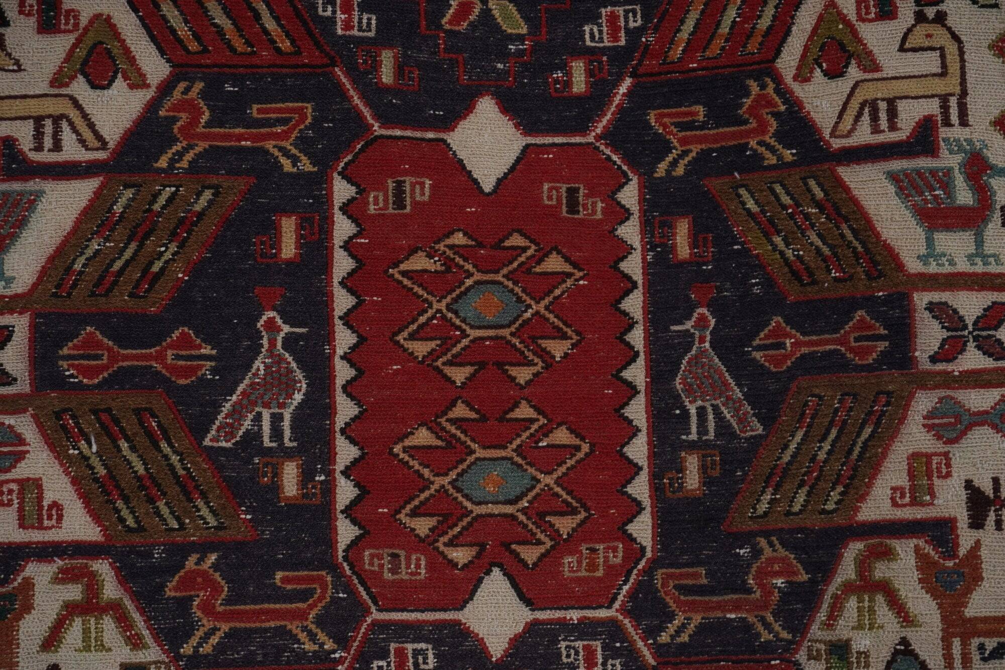 Vintage Turkish kilim handwoven 123x193 cm
