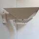 Set of modernist wall lights, white lacquered metal, France 1970