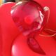 Dalu designer lamp in red transparent plastic. ¨By Vico Artemide.