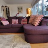 Purple corner sofa