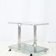 Smoked glass tubular dessert table, 1970-1980