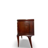 Tables de chevet plaquées en palissandre avec plateau en onyx vert