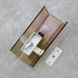 Italian Smoked Plexiglas Sconce for Guzzini, 1970s