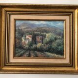 Peinture 1/4 (reproduction) dans superbe cadre doré, Vintage, France