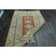 1970s Vintage Turkish Handmade Wool & Cotton Orange Area Rug 156x253