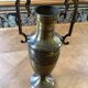 Amphora, large Napoleon III vase in brass.