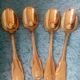 Box of 12 Christofle mocha spoons in gold-plated metal, Vendome model