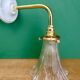 Vintage tulip angled wall light in holophane glass