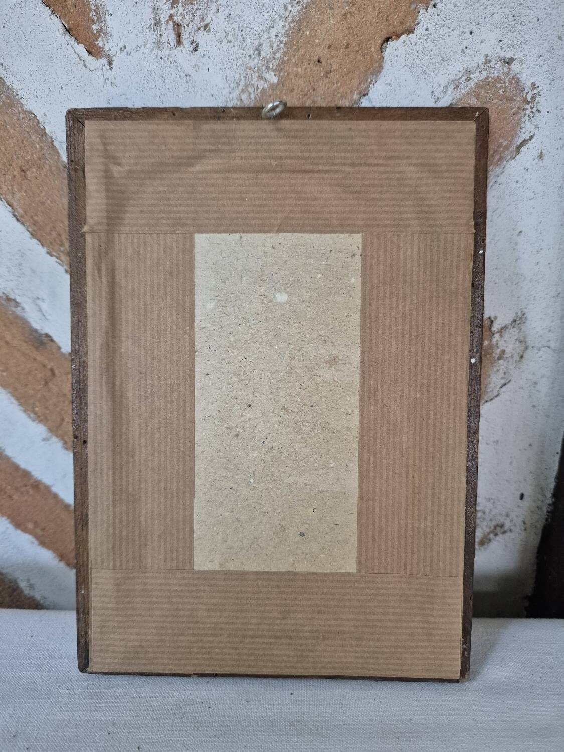 Framed botanical illustration of columbine