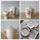 6 Digoin Hand-Painted Flower Plates