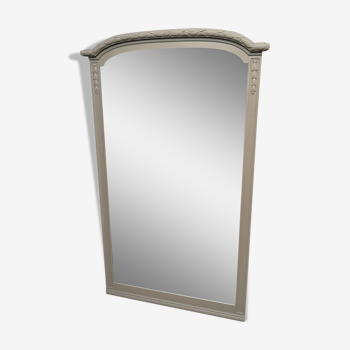 Miroir trumeau  1900 patine shabby chic gustavien glace 160 x 97