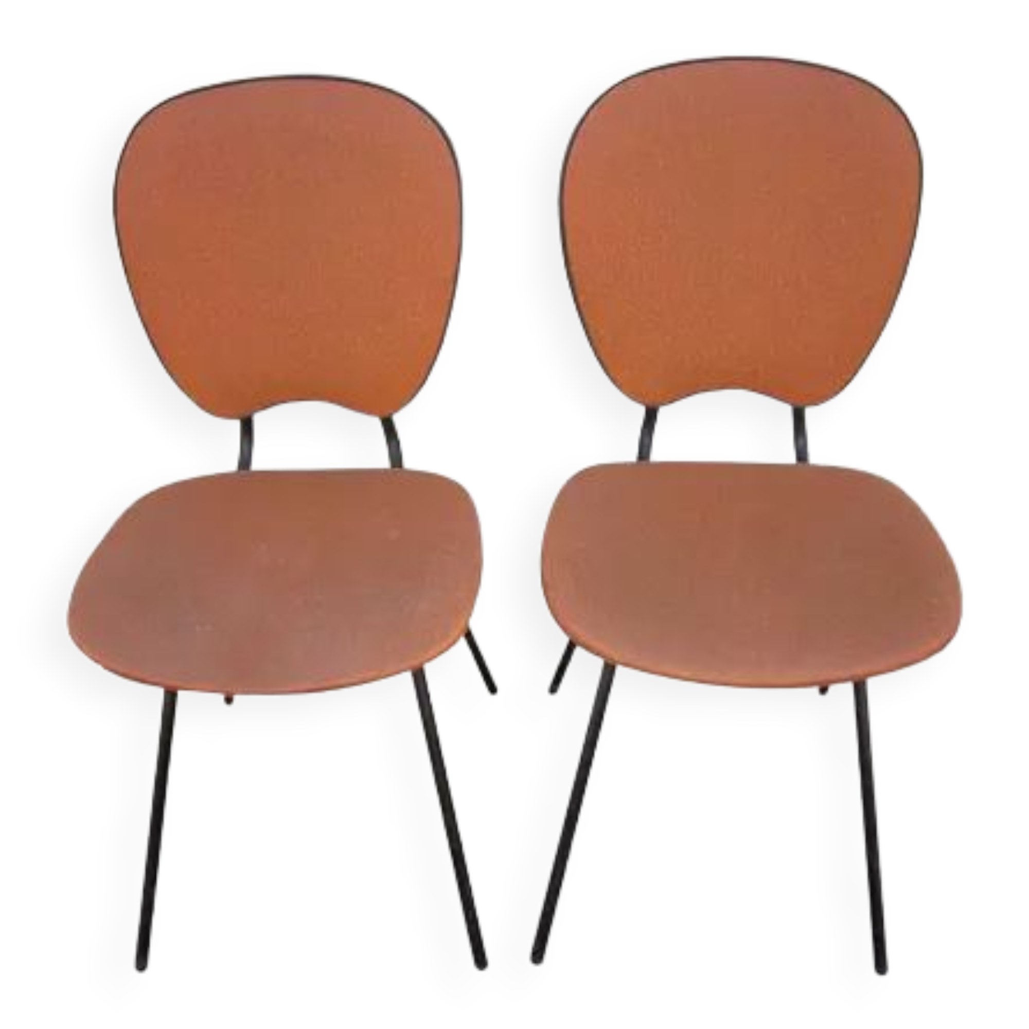 Metal & skaï chairs 60s