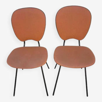 Metal & skaï chairs 60s
