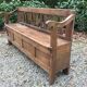 Bench chest paneled in chestnut region Brittany ( Plouay dept. 56 )