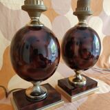 Modernist lamps Barbier style ceramic 1970
